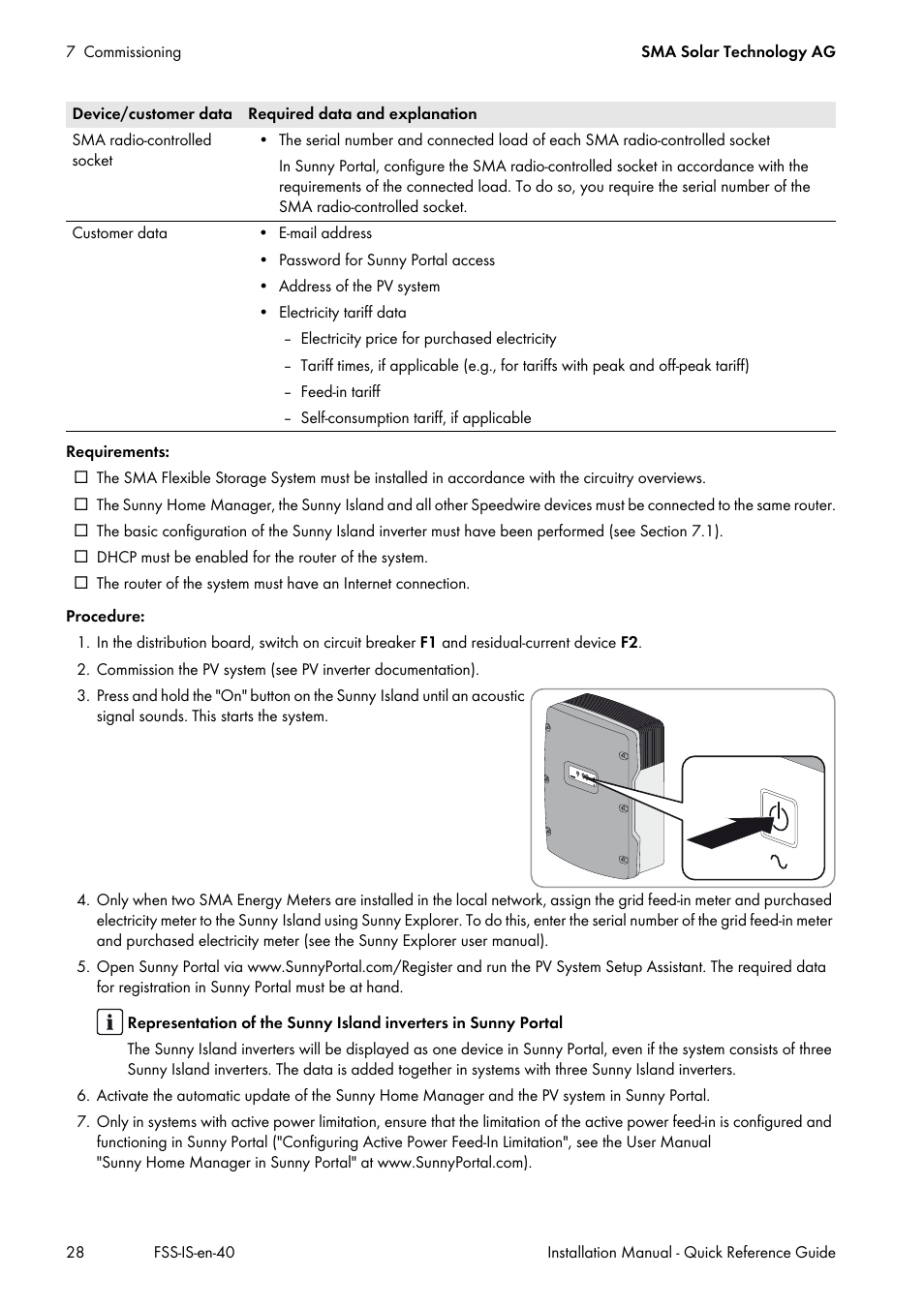 SMA SI 3.0-11 Quick Reference Guide V.4.0 User Manual | Page 28 / 32
