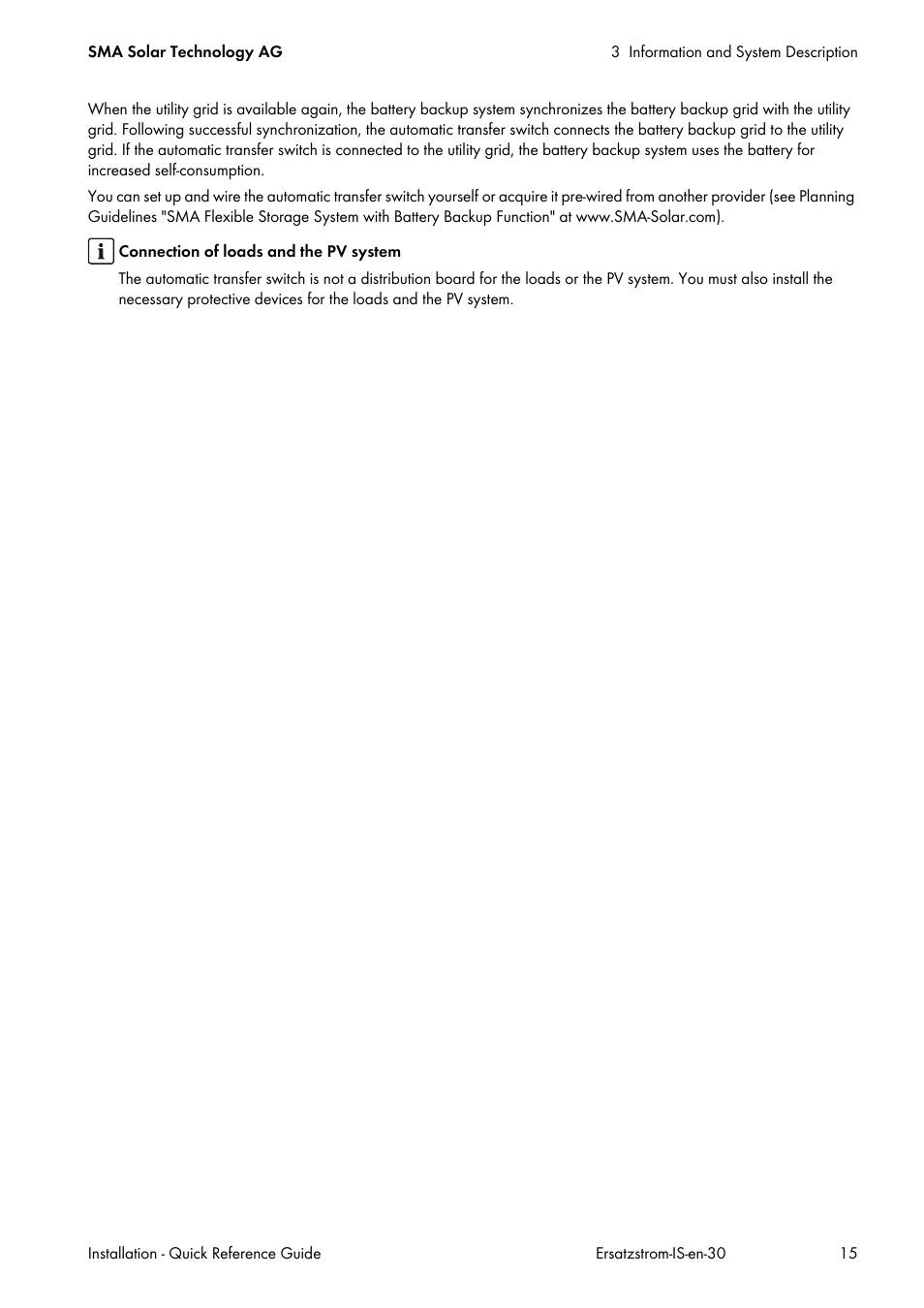 SMA SI 3.0-11 Quick Reference Guide V.3.0 User Manual | Page 15 / 56