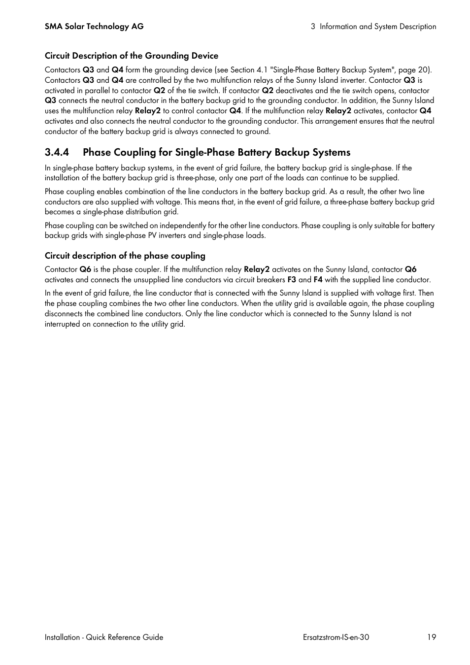 SMA SI 3.0-11 Quick Reference Guide V.3.0 User Manual | Page 19 / 56