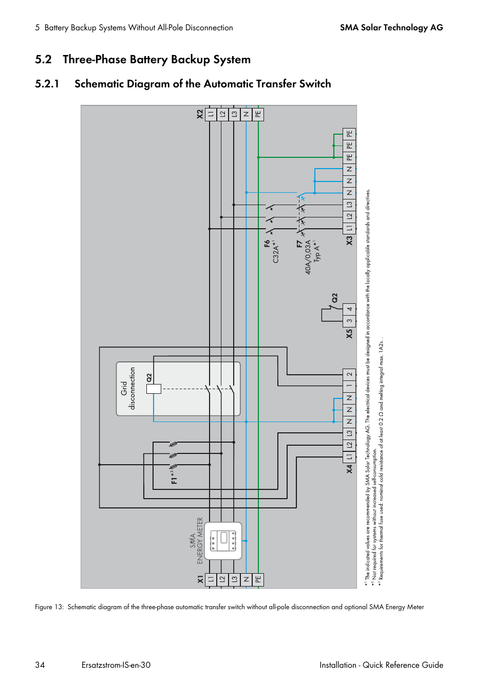 2 three-phase battery backup system | SMA SI 3.0-11 Quick Reference Guide V.3.0 User Manual | Page 34 / 56