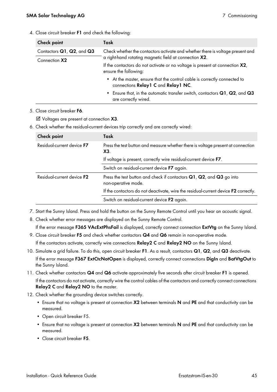 SMA SI 3.0-11 Quick Reference Guide V.3.0 User Manual | Page 45 / 56