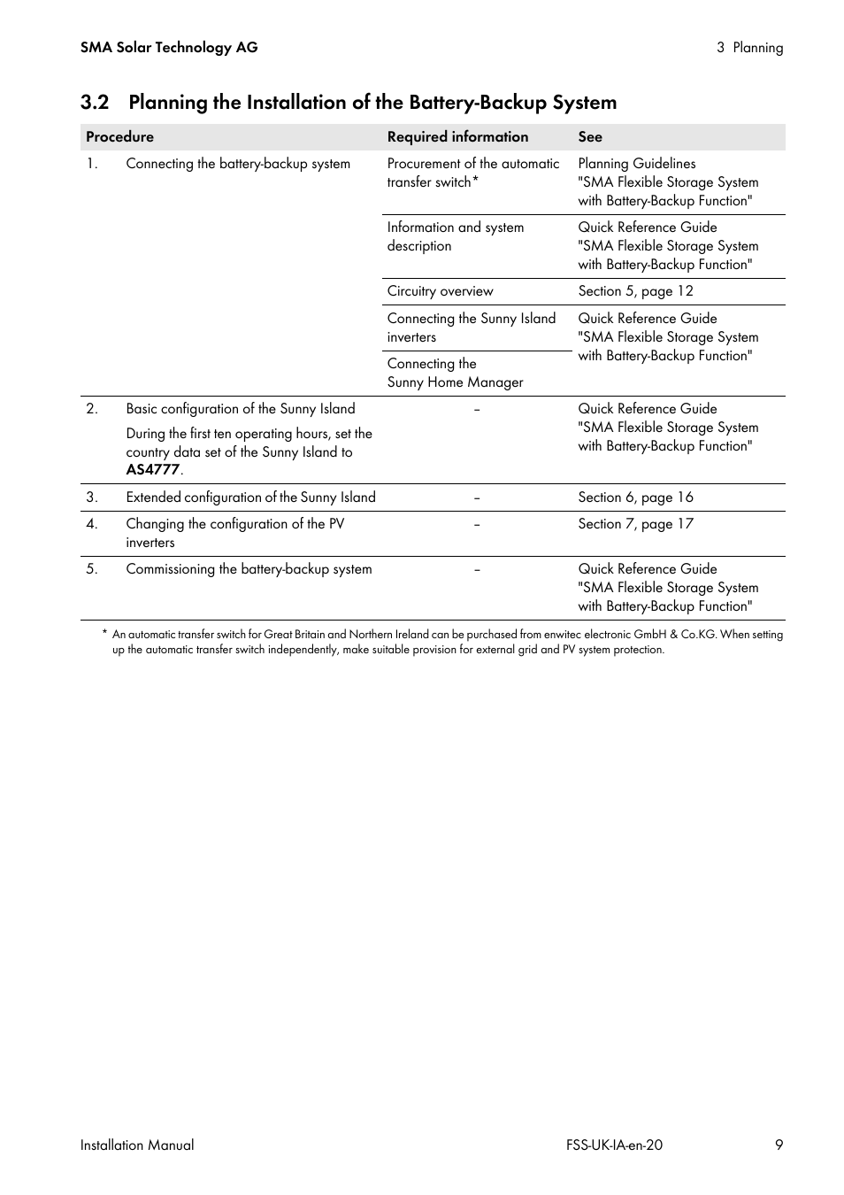 SMA FLEXIBLE STORAGE SYSTEM User Manual | Page 9 / 20