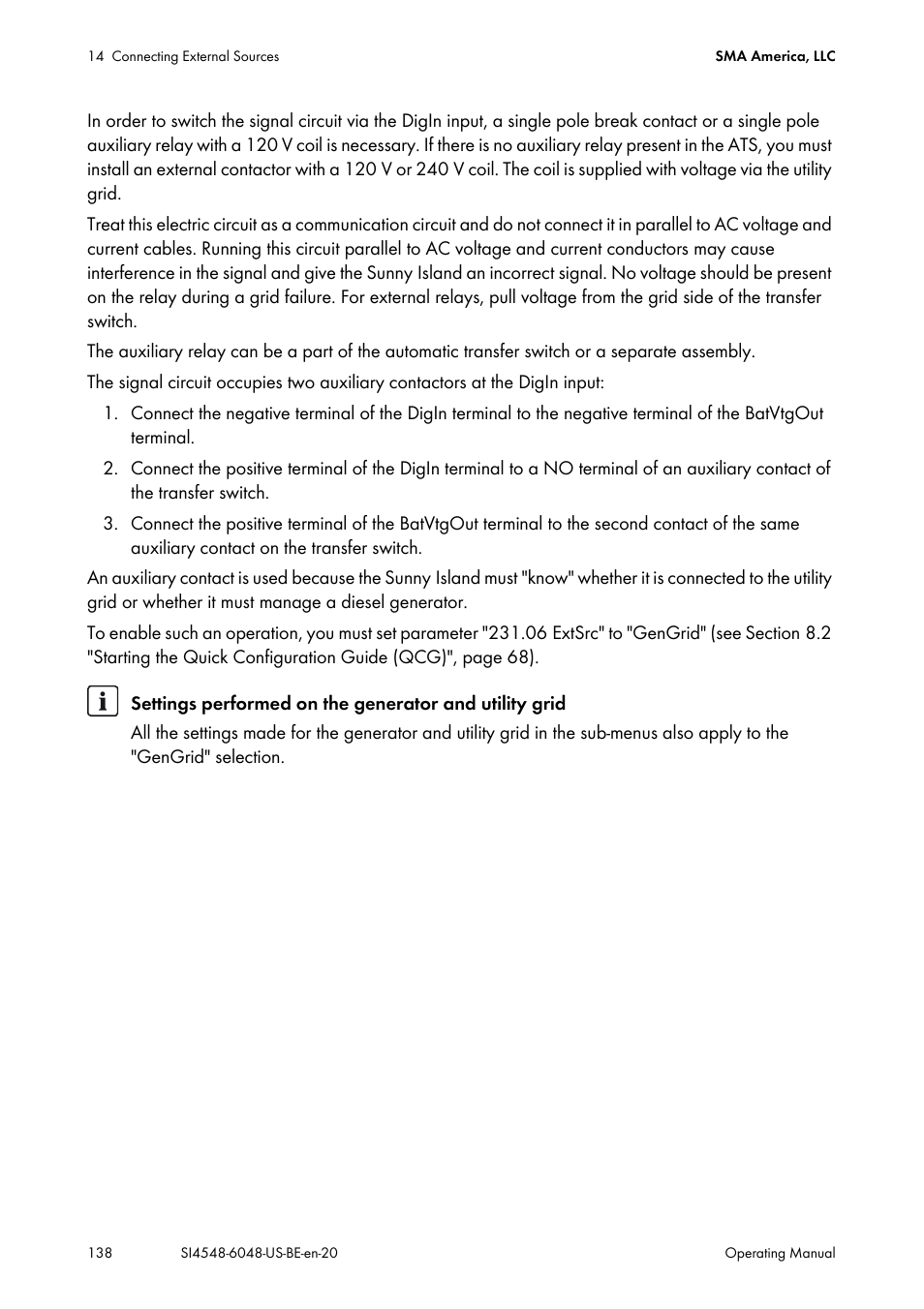 SMA SI 4548-US User Manual | Page 138 / 244