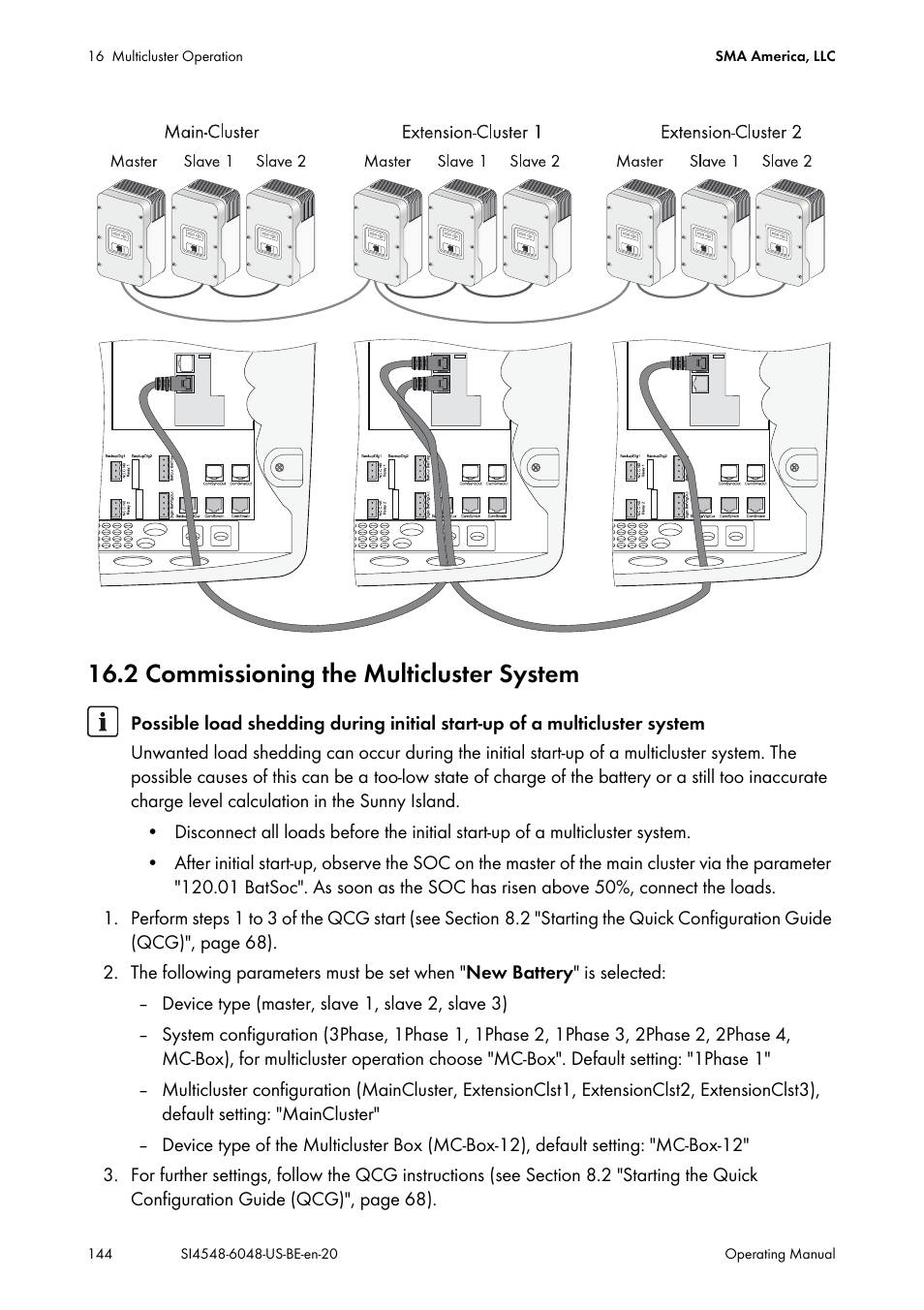 2 commissioning the multicluster system | SMA SI 4548-US User Manual | Page 144 / 244