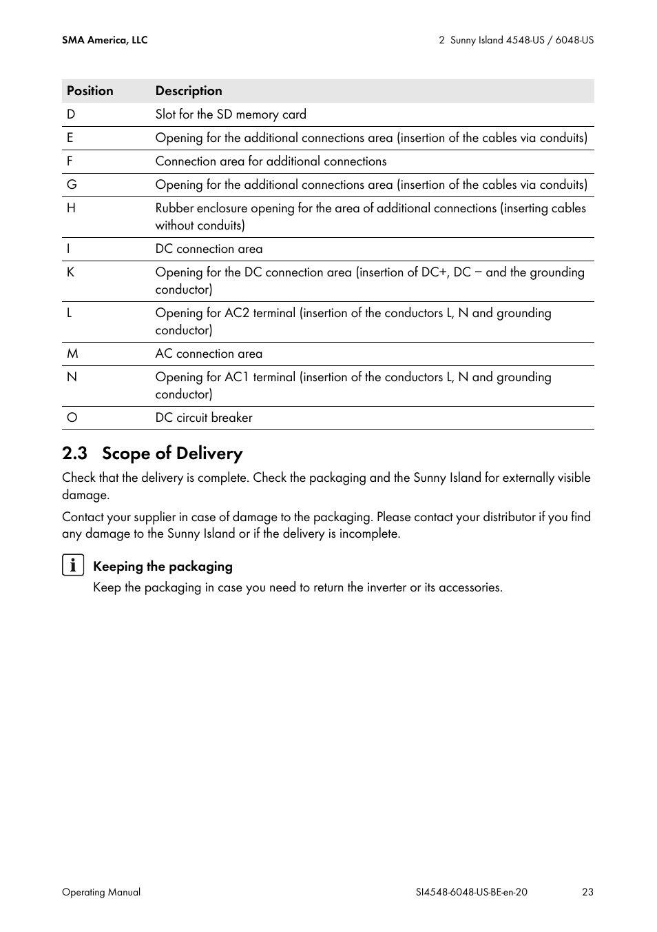 3 scope of delivery | SMA SI 4548-US User Manual | Page 23 / 244