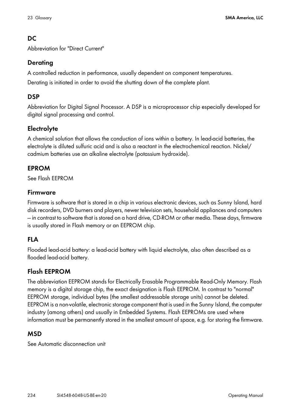 SMA SI 4548-US User Manual | Page 234 / 244