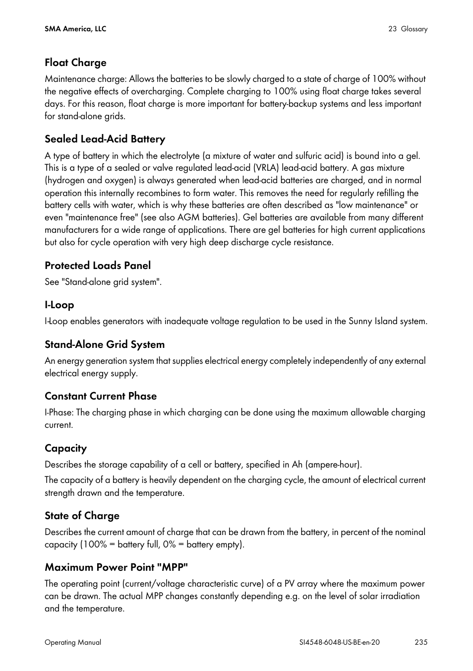 SMA SI 4548-US User Manual | Page 235 / 244