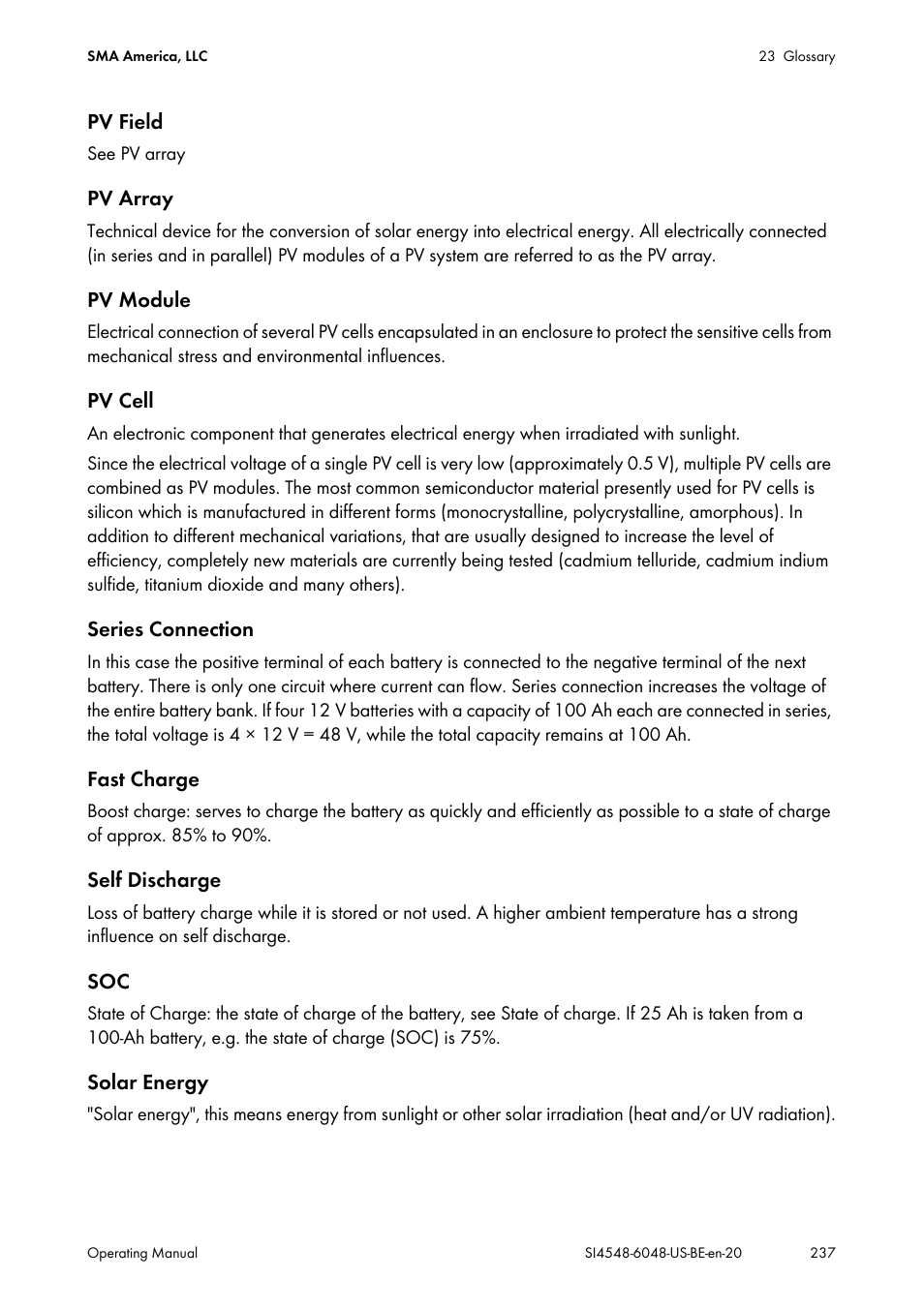 SMA SI 4548-US User Manual | Page 237 / 244