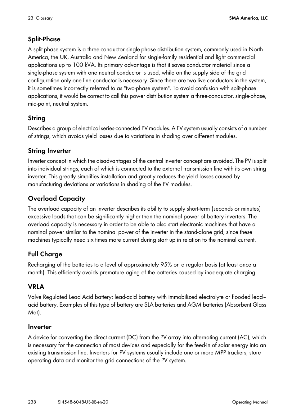 SMA SI 4548-US User Manual | Page 238 / 244