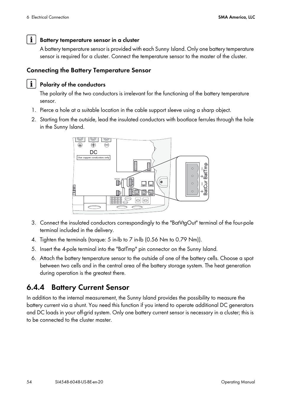 4 battery current sensor | SMA SI 4548-US User Manual | Page 54 / 244