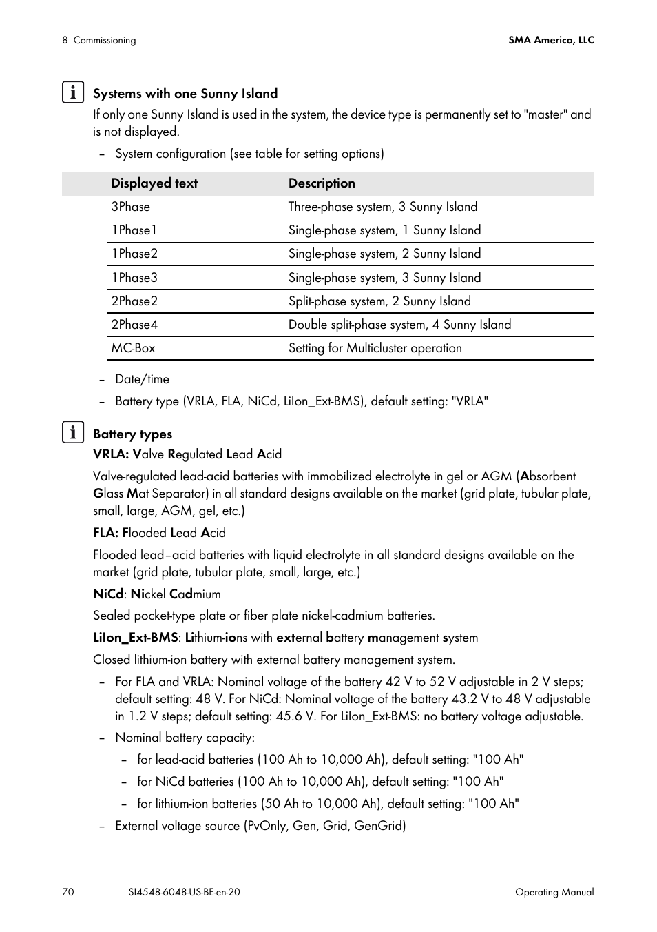 SMA SI 4548-US User Manual | Page 70 / 244