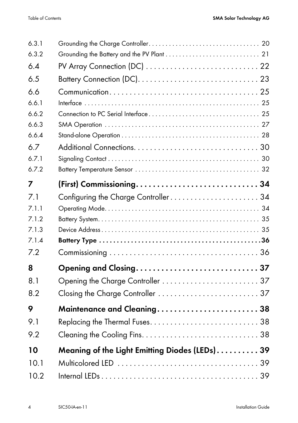 SMA SIC 50 User Manual | Page 4 / 48