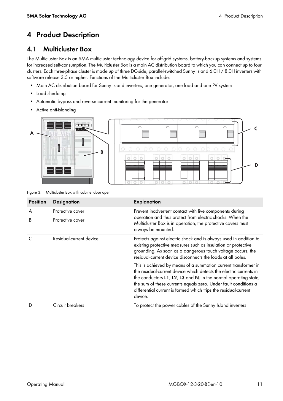 4 product description, 1 multicluster box | SMA MULTICLUSTER BOX 12 User Manual | Page 11 / 48