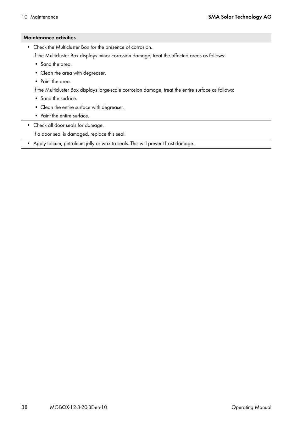 SMA MULTICLUSTER BOX 12 User Manual | Page 38 / 48