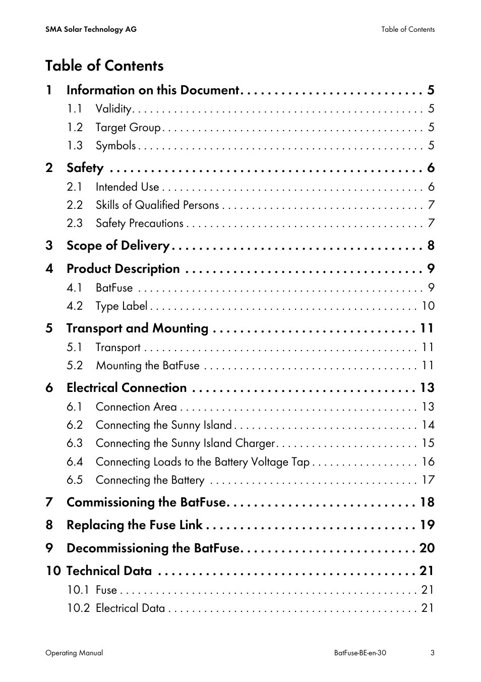 SMA BATFUSE-B.01 User Manual | Page 3 / 28