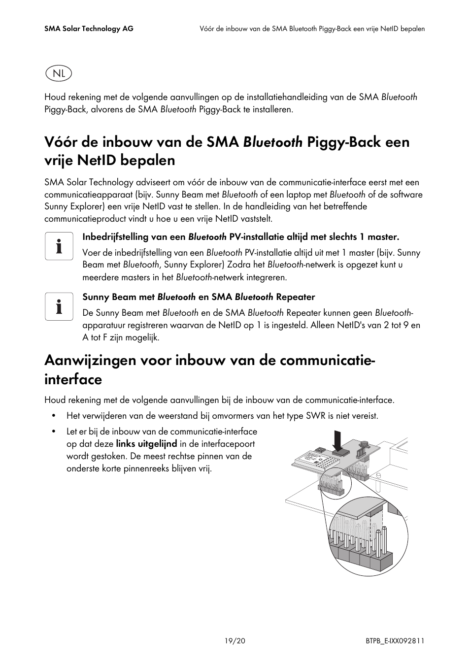 SMA BLUETOOTH PIGGY-BACK User Manual | Page 19 / 20