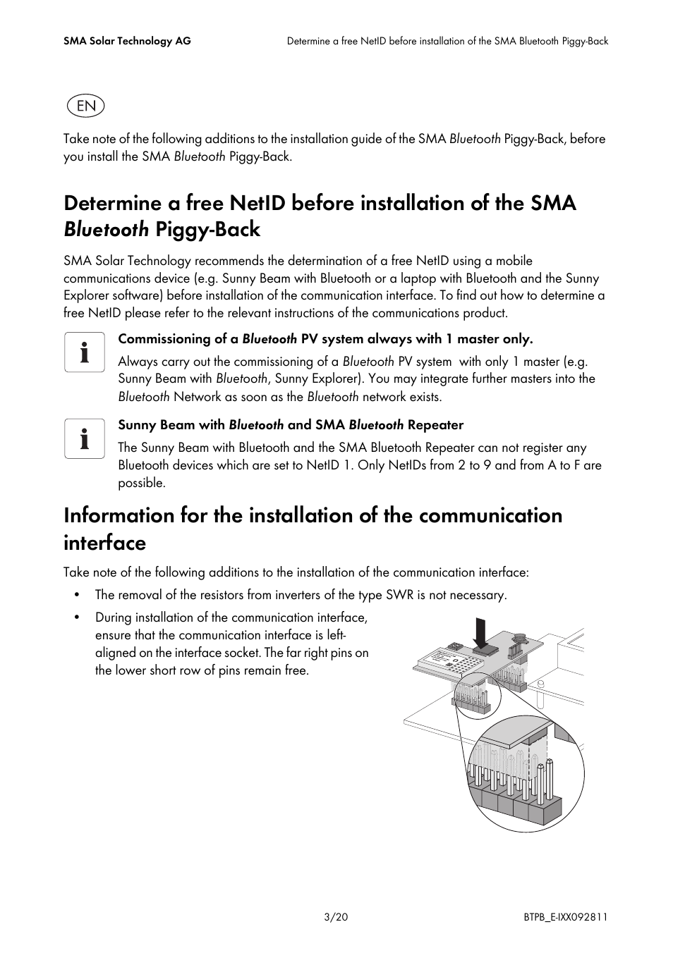 SMA BLUETOOTH PIGGY-BACK User Manual | Page 3 / 20