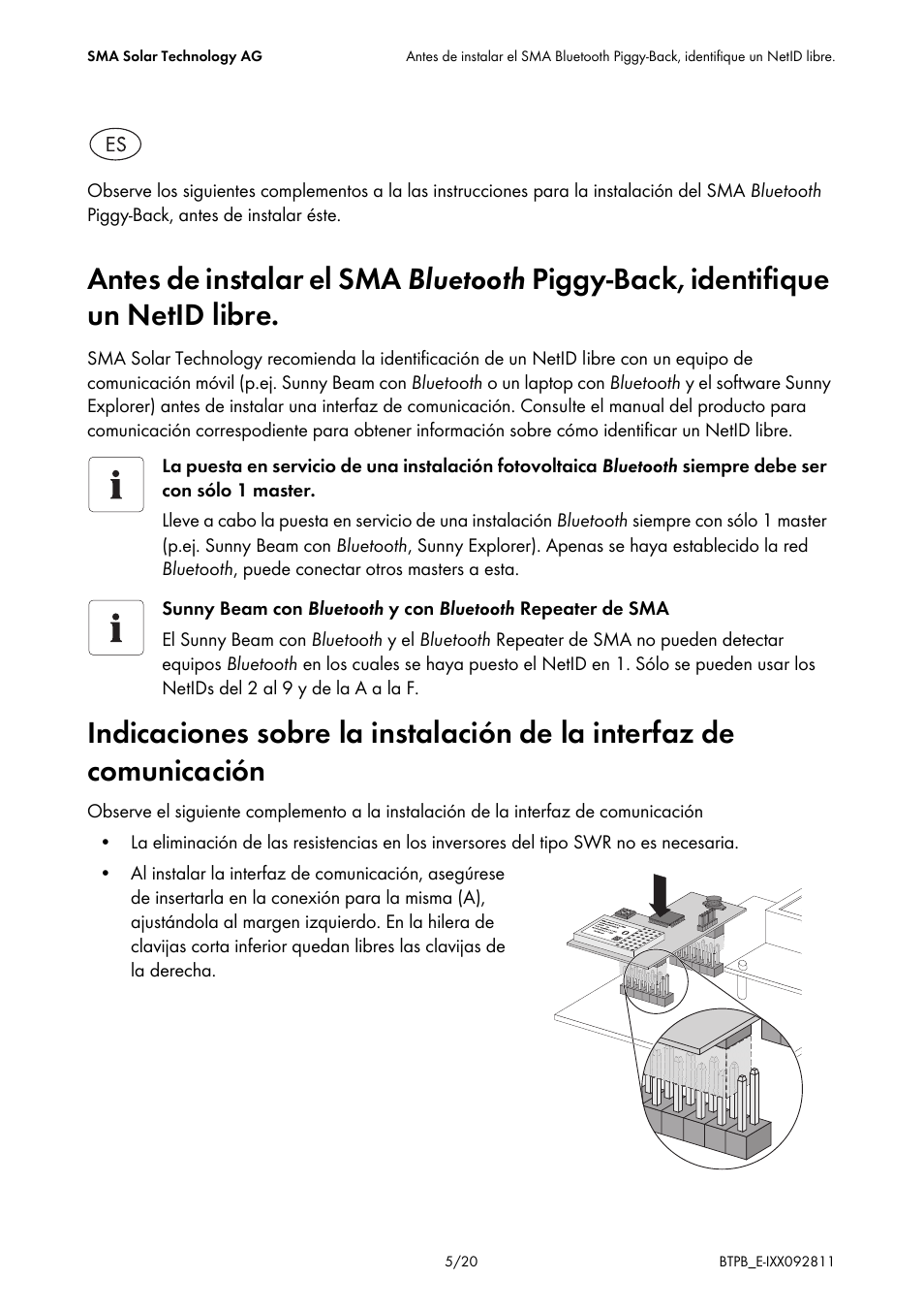 SMA BLUETOOTH PIGGY-BACK User Manual | Page 5 / 20