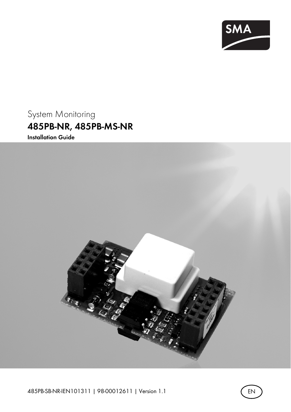 SMA 485PB-NR User Manual | 20 pages