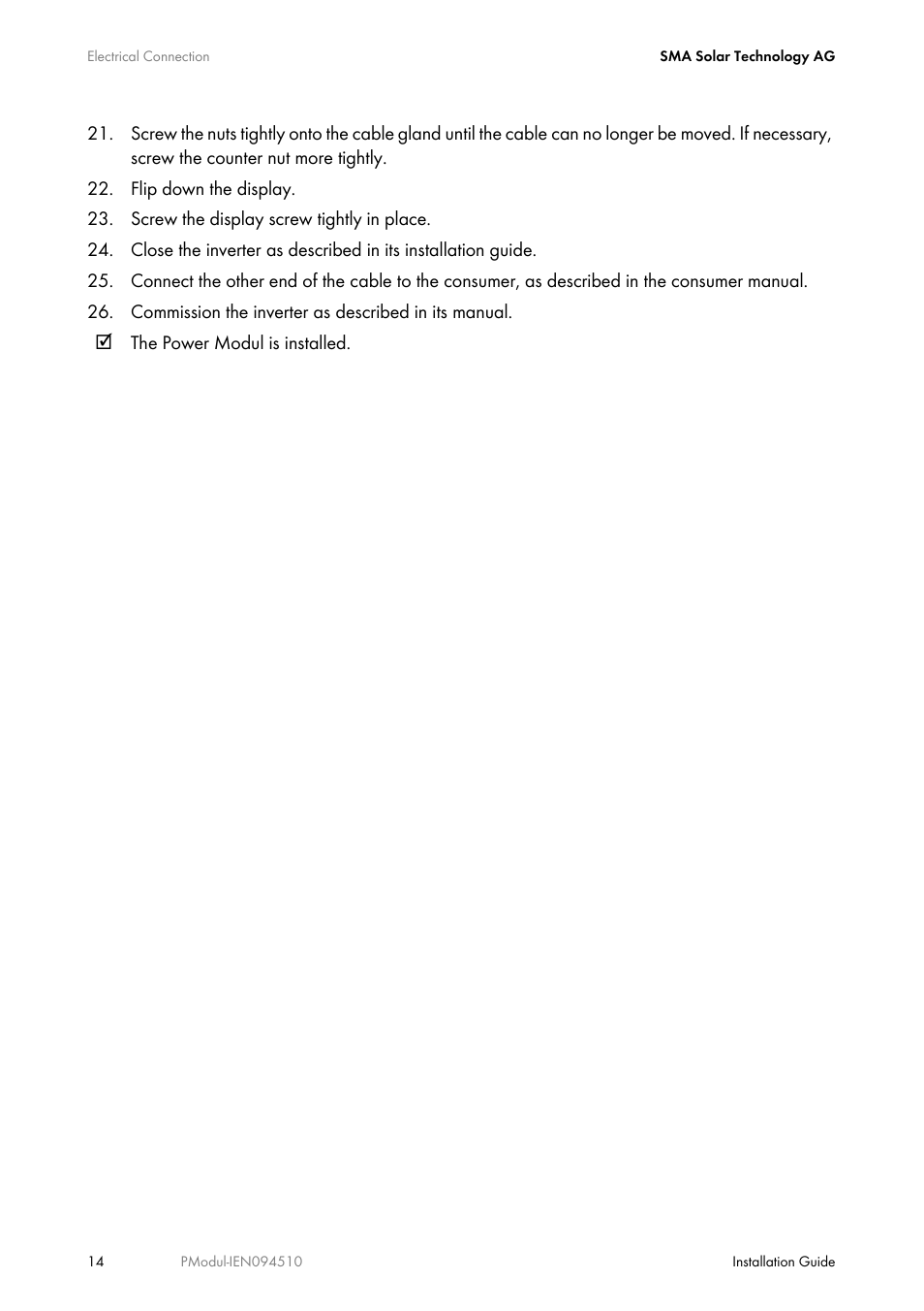 SMA POWER MODUL User Manual | Page 14 / 20