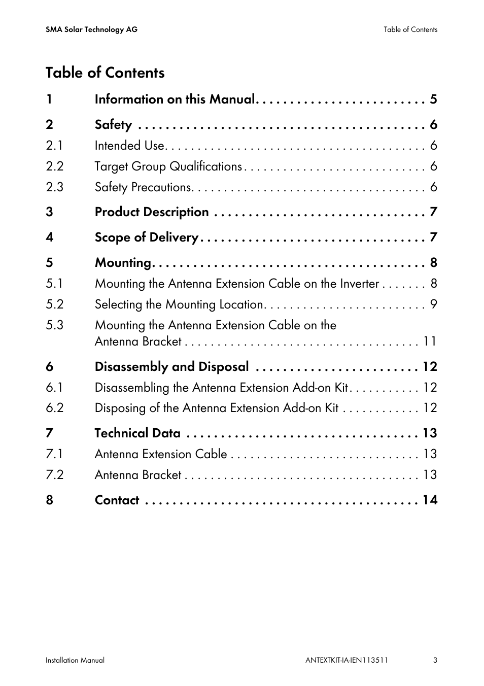 SMA ANTEXTKIT25-10 User Manual | Page 3 / 16