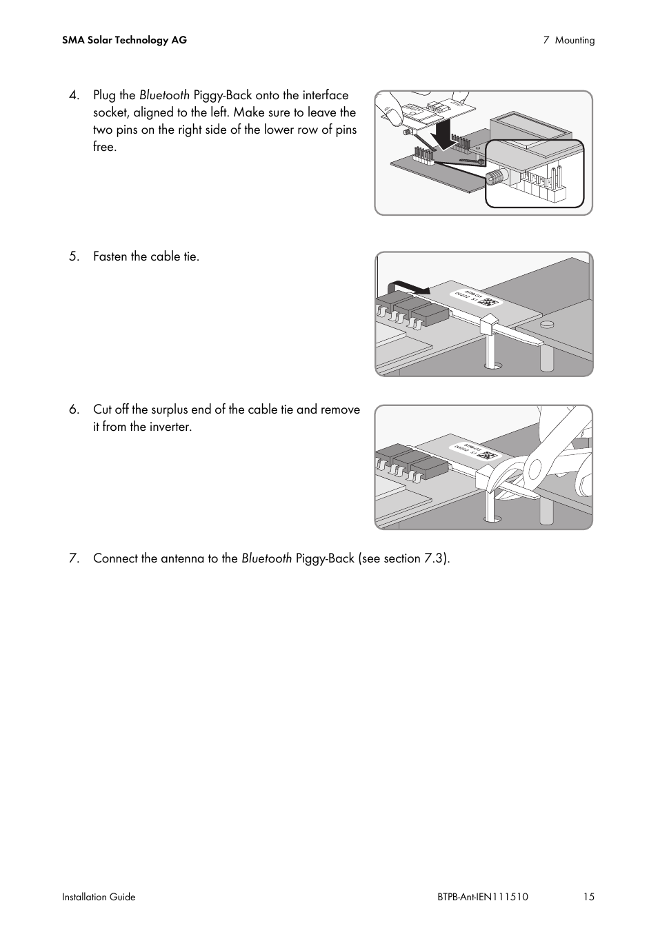 SMA BLUETOOTH PIGGY-BACK PLUS User Manual | Page 15 / 32