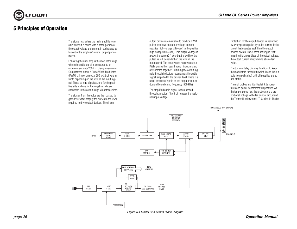 5 principles of operation | Crown Audio CL Series User Manual | Page 26 / 44
