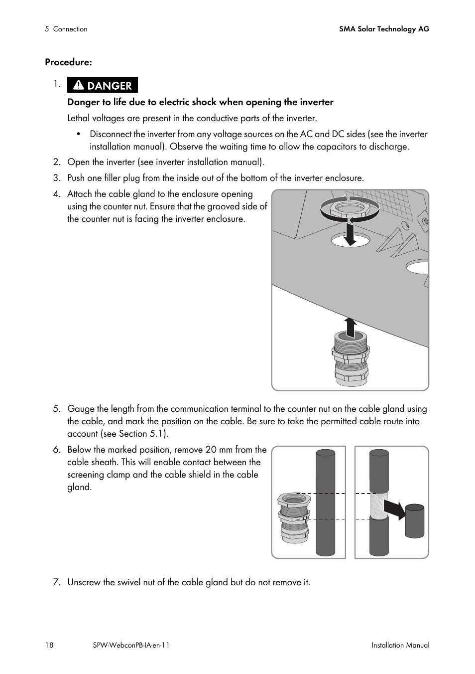 SMA SPEEDWIRE V.1.1 User Manual | Page 18 / 32