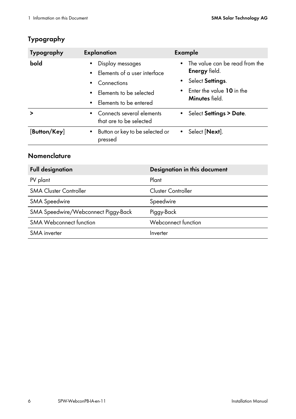 SMA SPEEDWIRE V.1.1 User Manual | Page 6 / 32