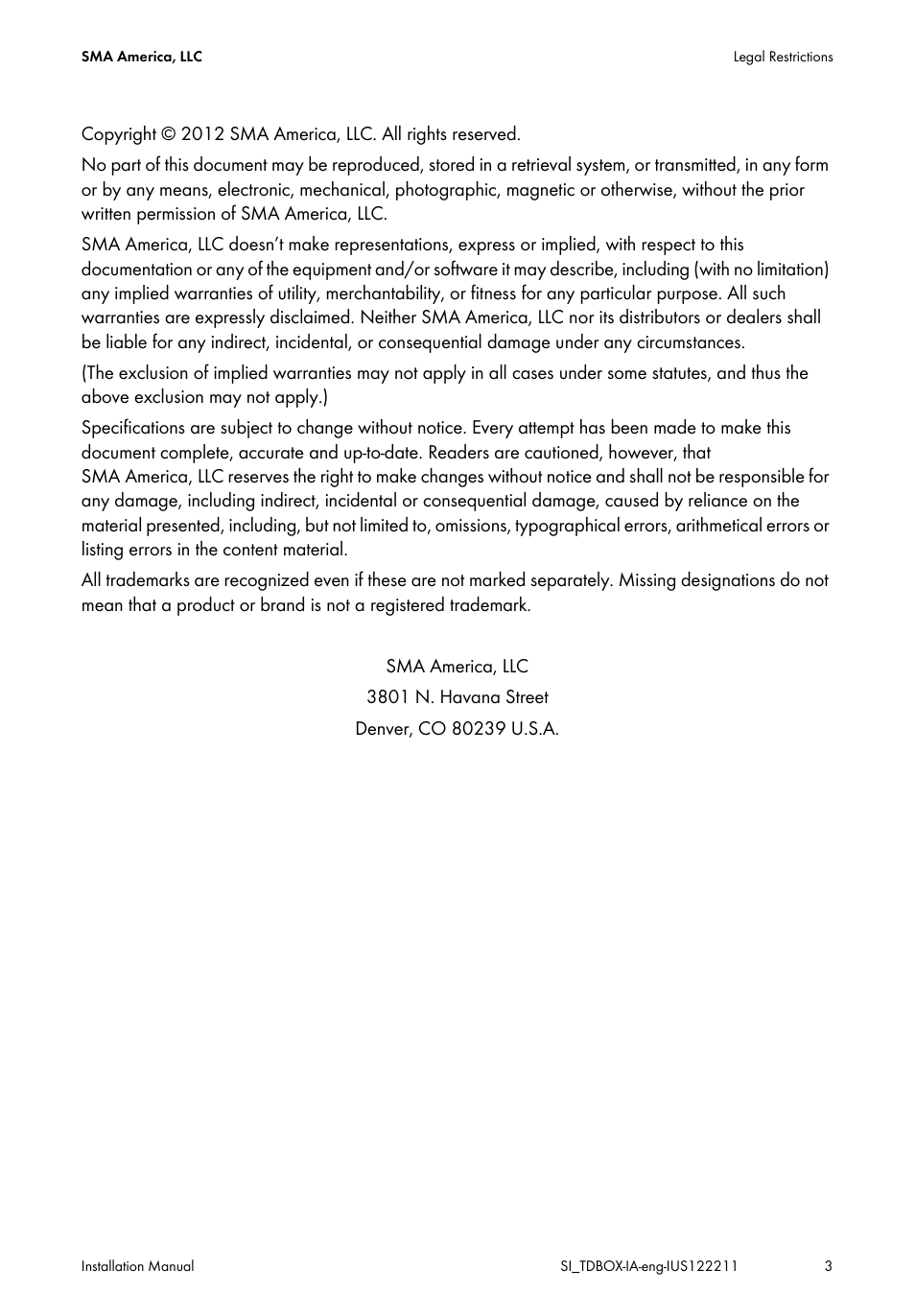 SMA SI-TB-BOX-10 User Manual | Page 3 / 72