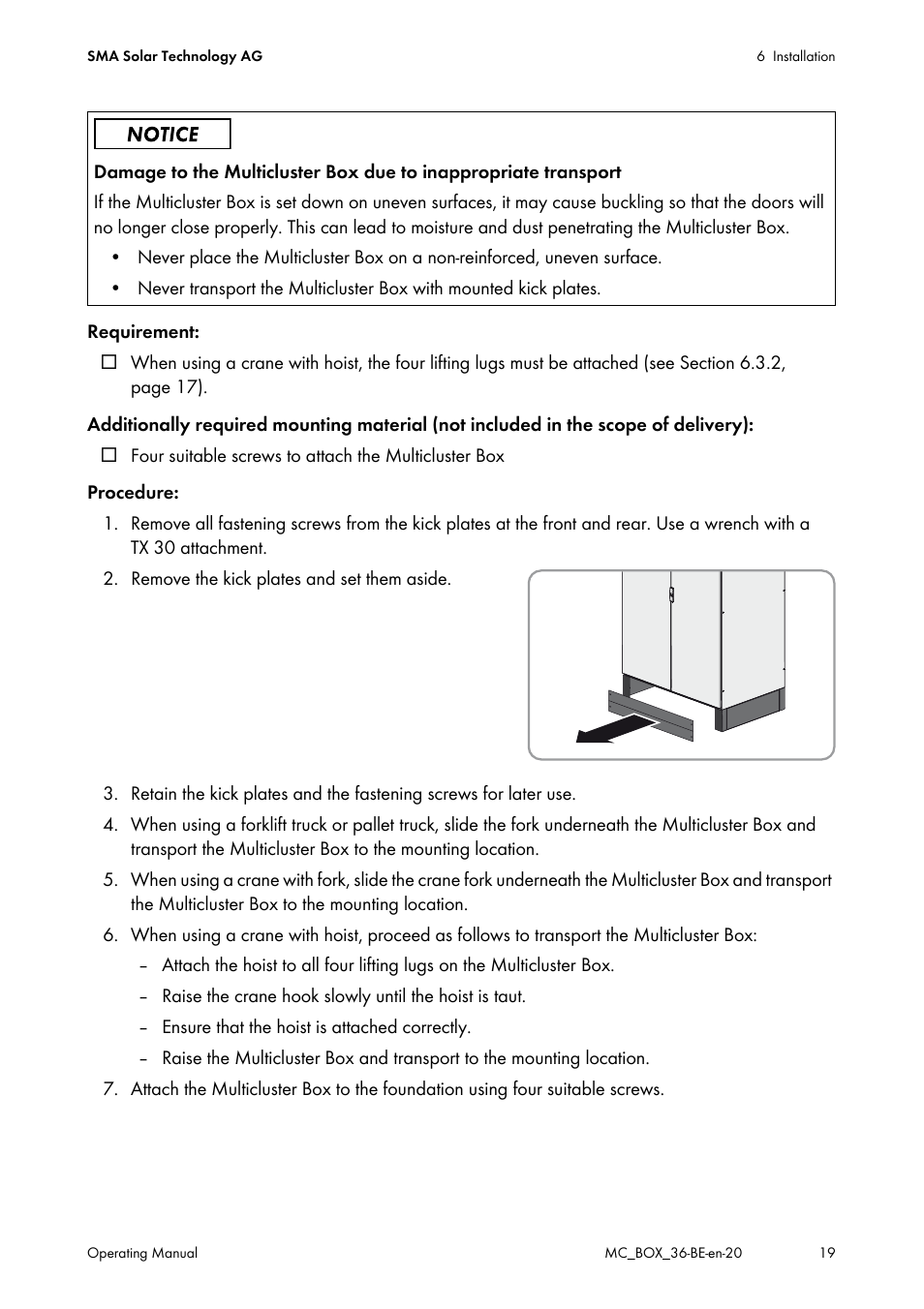 SMA MULTICLUSTER BOX 36 User Manual | Page 19 / 48