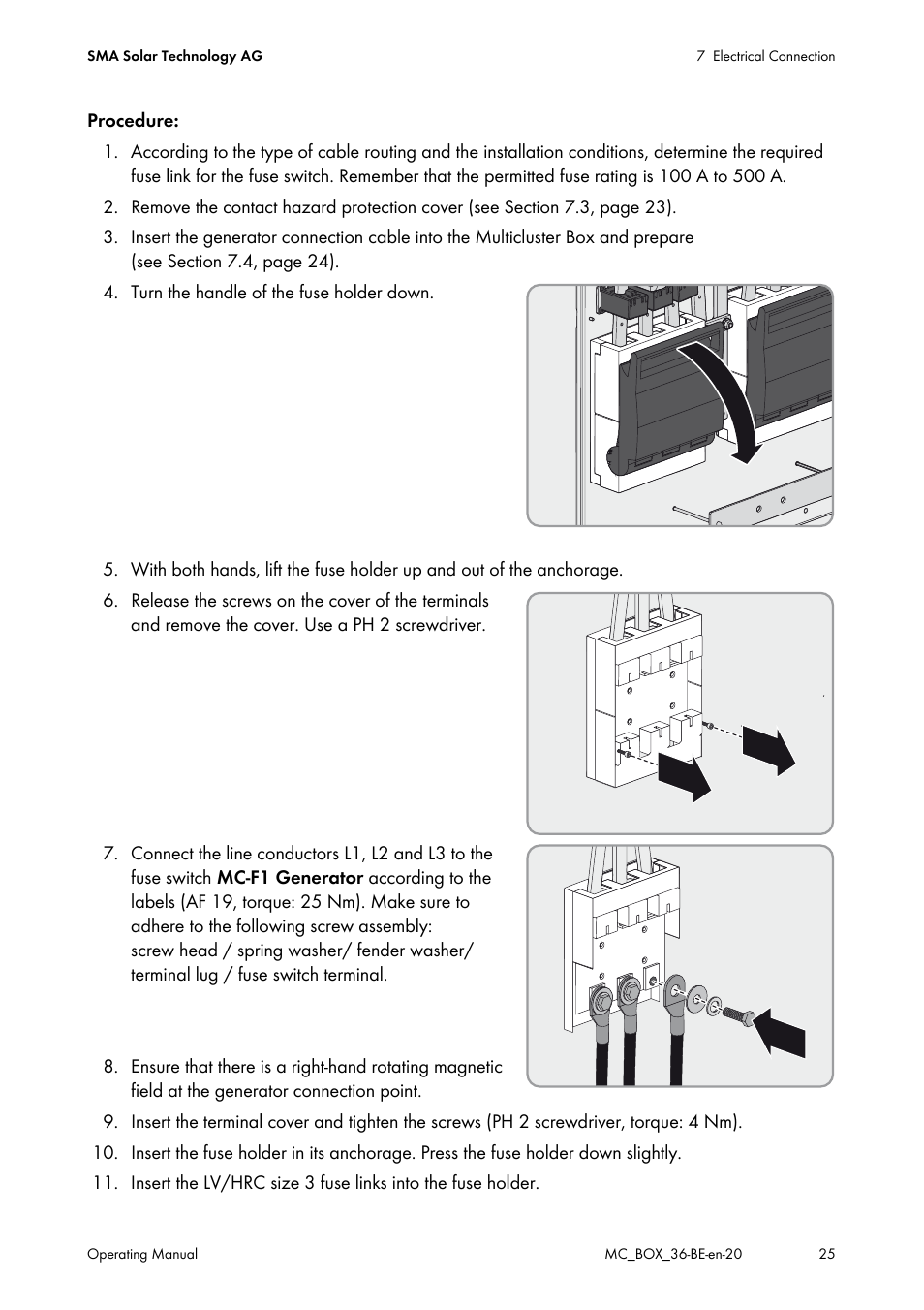 SMA MULTICLUSTER BOX 36 User Manual | Page 25 / 48