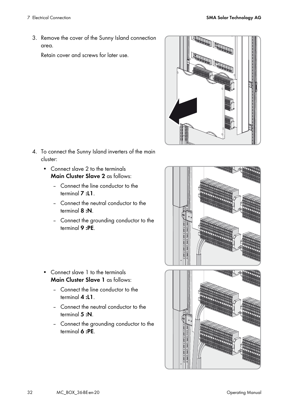 SMA MULTICLUSTER BOX 36 User Manual | Page 32 / 48