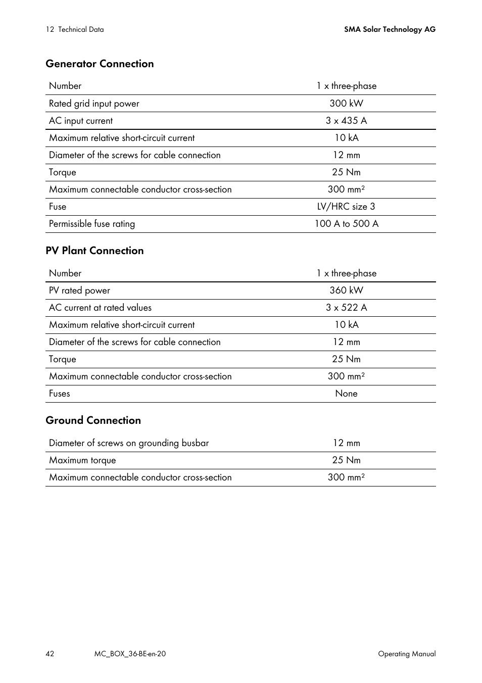 SMA MULTICLUSTER BOX 36 User Manual | Page 42 / 48