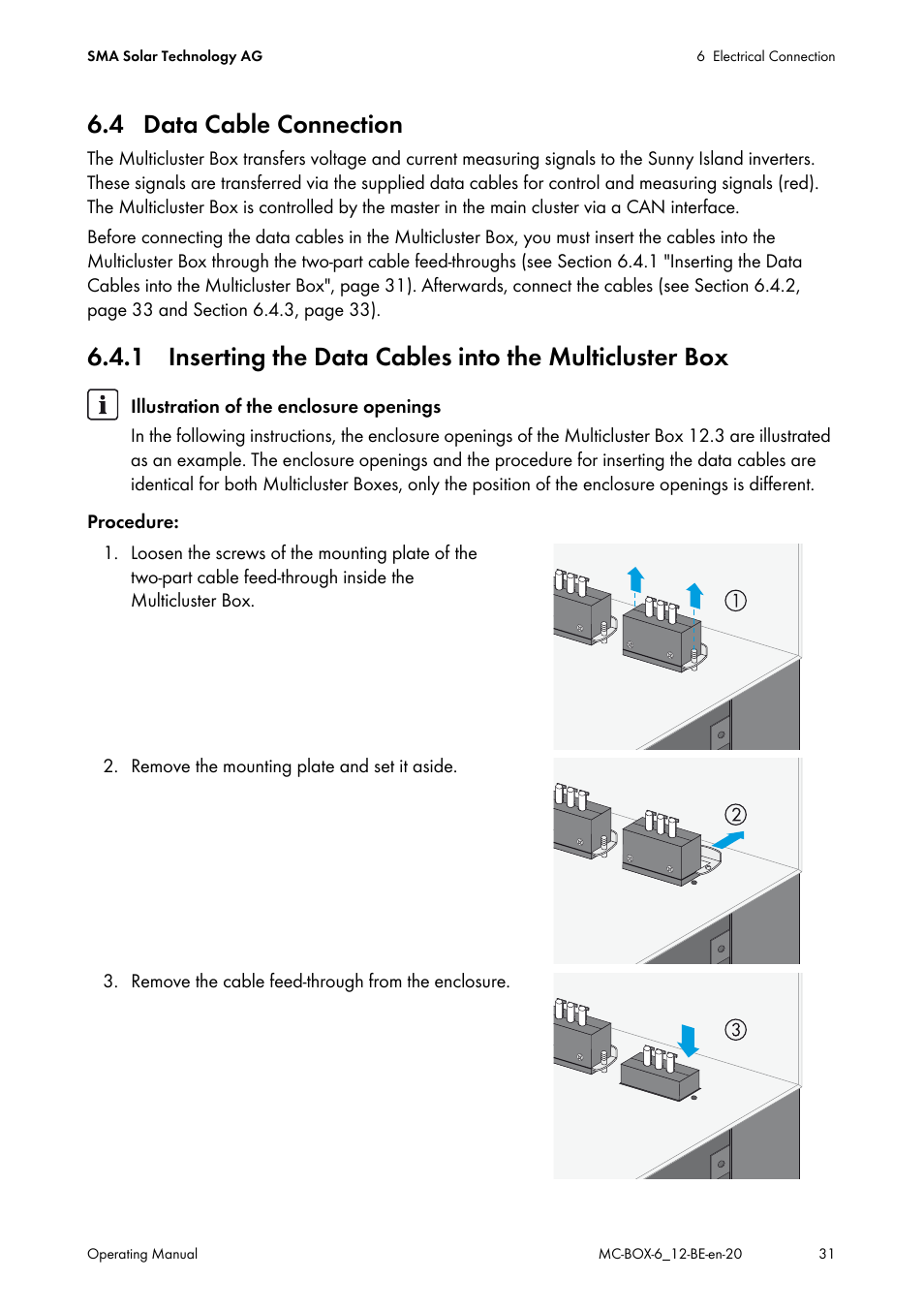 4 data cable connection | SMA MC-Box 6.3 User Manual | Page 31 / 48