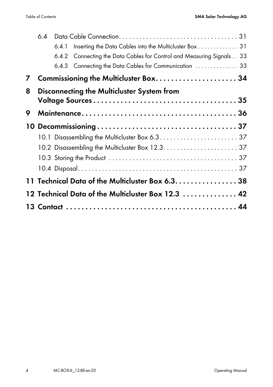 SMA MC-Box 6.3 User Manual | Page 4 / 48