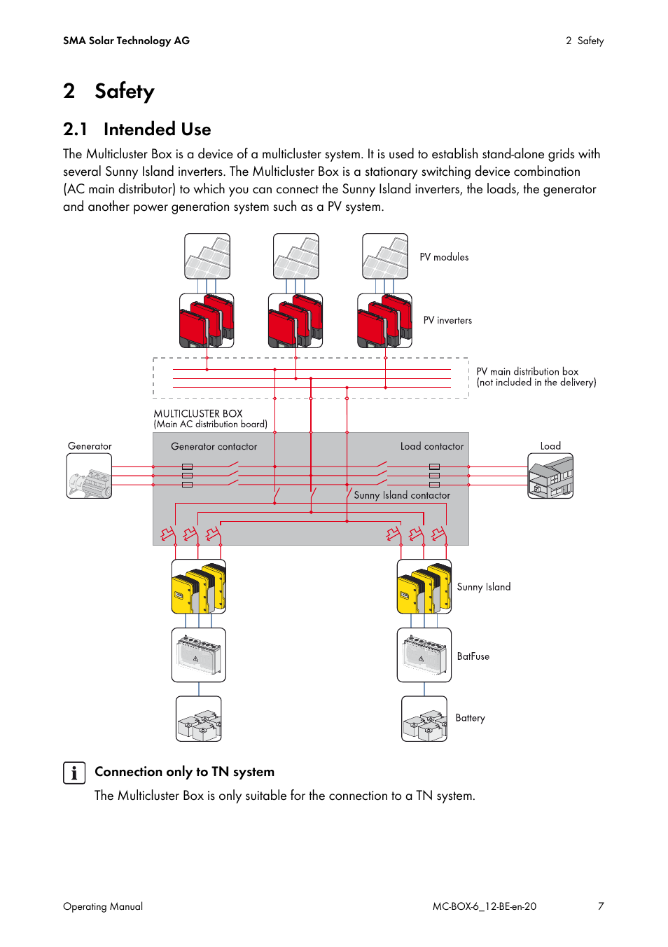 2 safety, 1 intended use | SMA MC-Box 6.3 User Manual | Page 7 / 48