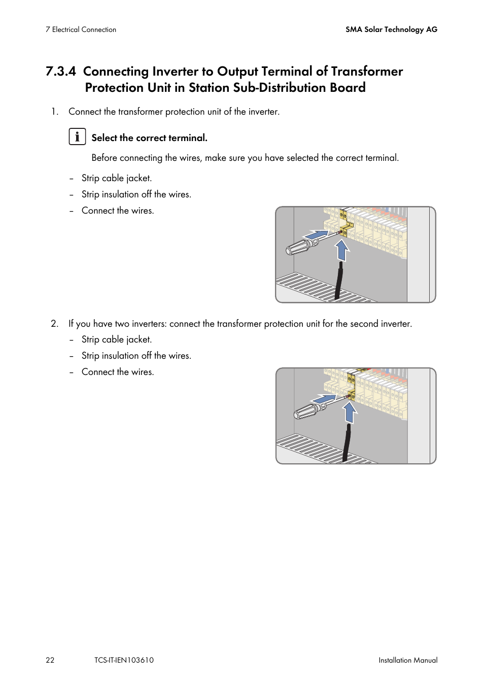 Section 7.3.4 | SMA TCS 500-SC User Manual | Page 22 / 40