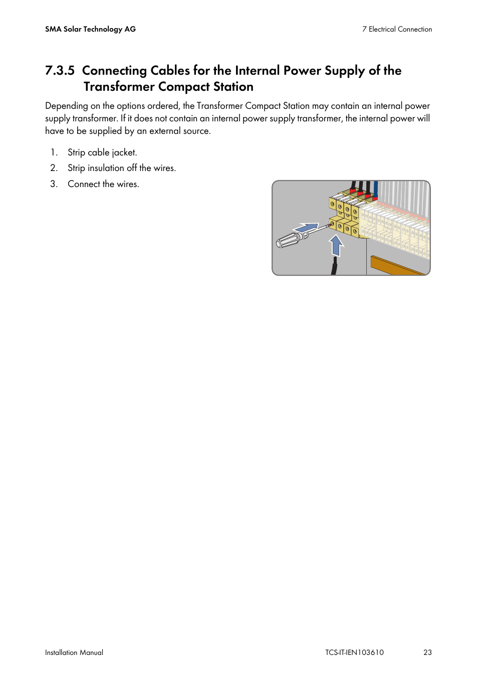 Section 7.3.5 | SMA TCS 500-SC User Manual | Page 23 / 40