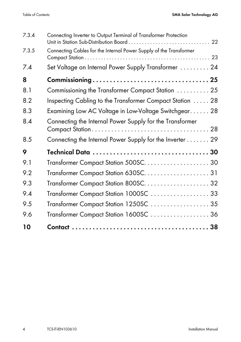 SMA TCS 500-SC User Manual | Page 4 / 40