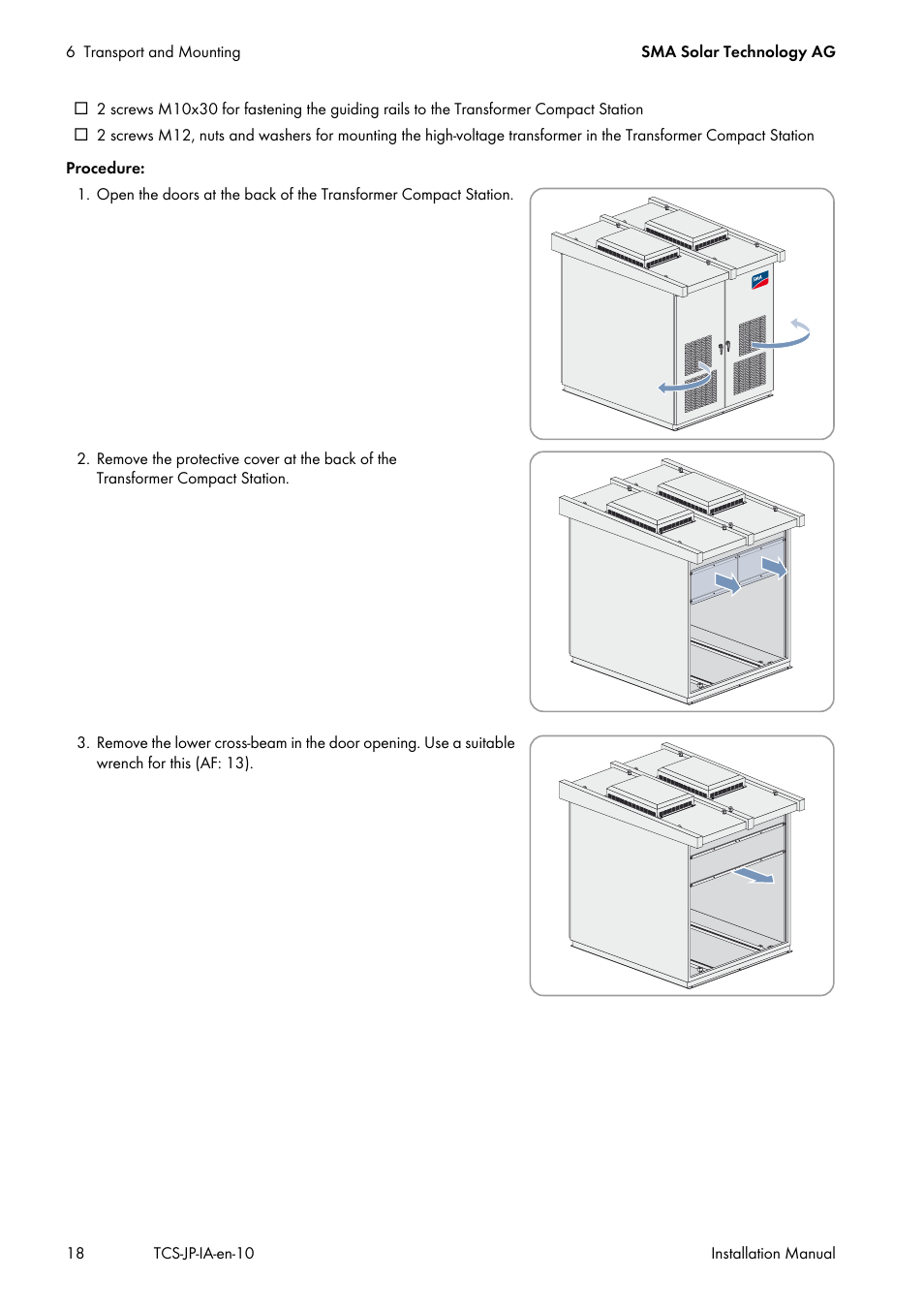 SMA TCS 500SC-JP User Manual | Page 18 / 52