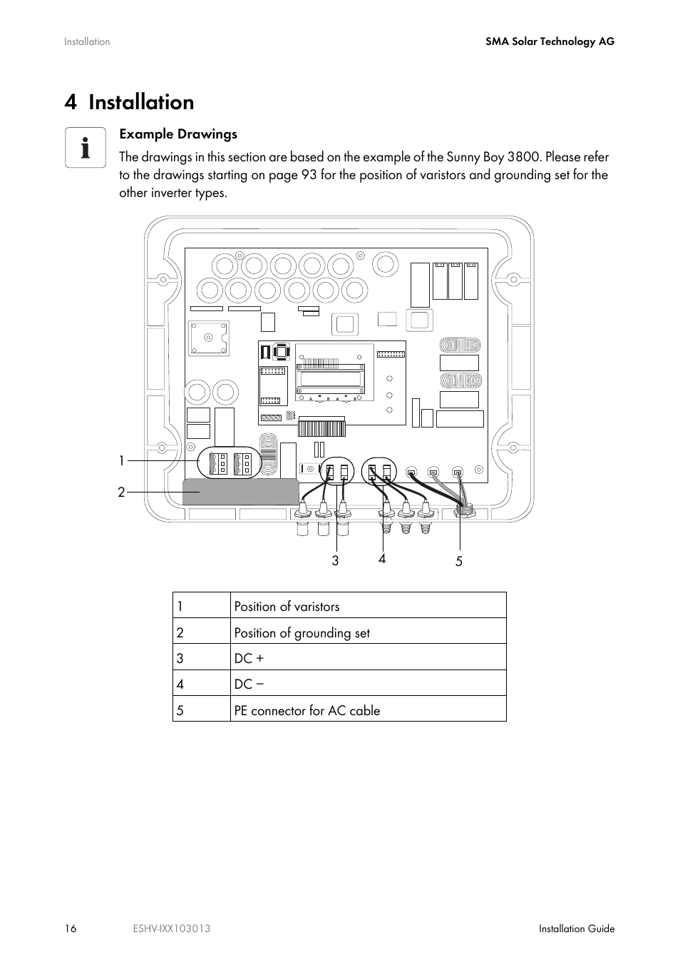 4 installation | SMA ESHV-P-NR User Manual | Page 16 / 100