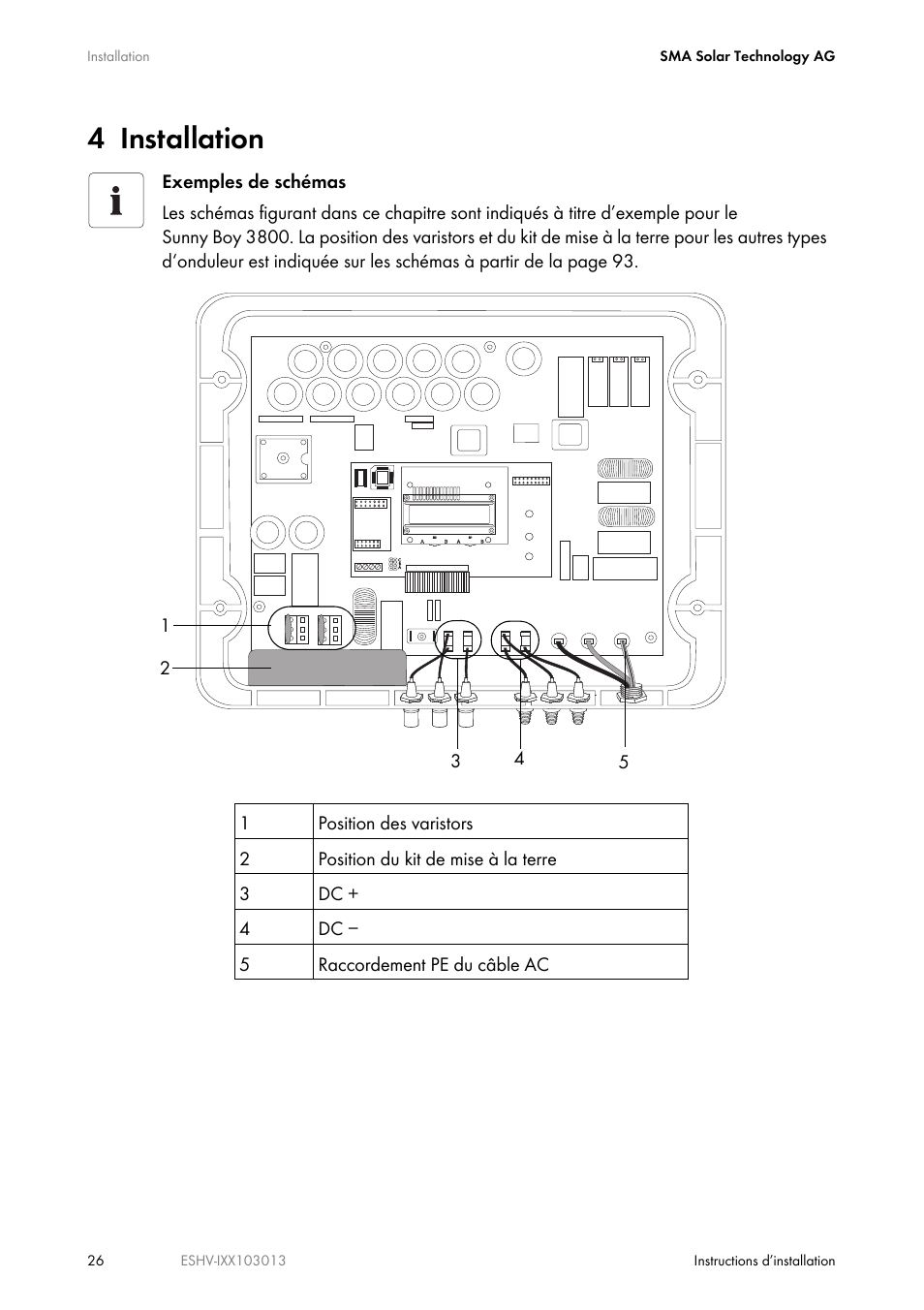 4 installation | SMA ESHV-P-NR User Manual | Page 26 / 100