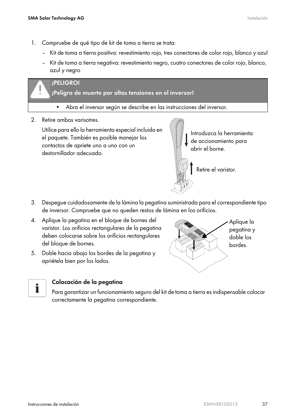 SMA ESHV-P-NR User Manual | Page 37 / 100