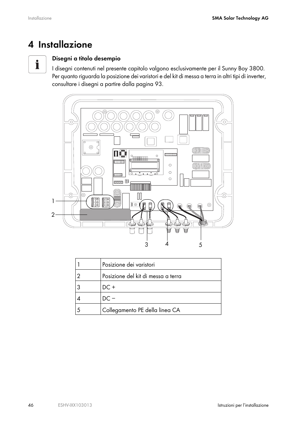 4 installazione | SMA ESHV-P-NR User Manual | Page 46 / 100