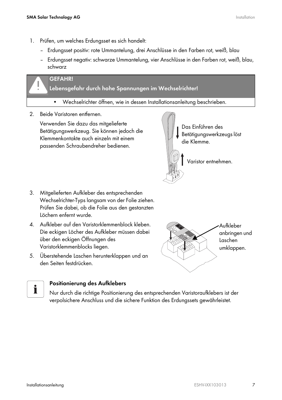 SMA ESHV-P-NR User Manual | Page 7 / 100