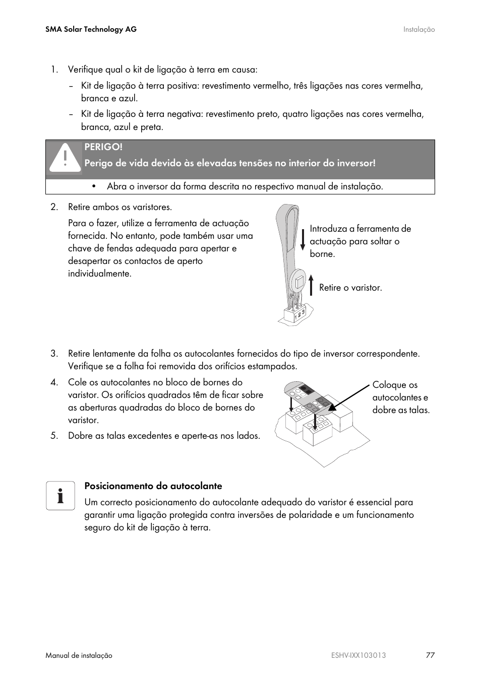 SMA ESHV-P-NR User Manual | Page 77 / 100