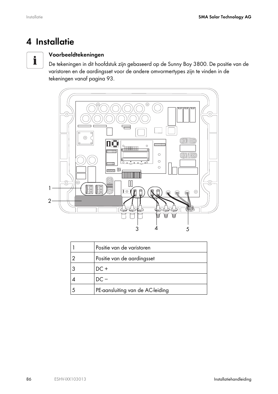 4 installatie | SMA ESHV-P-NR User Manual | Page 86 / 100