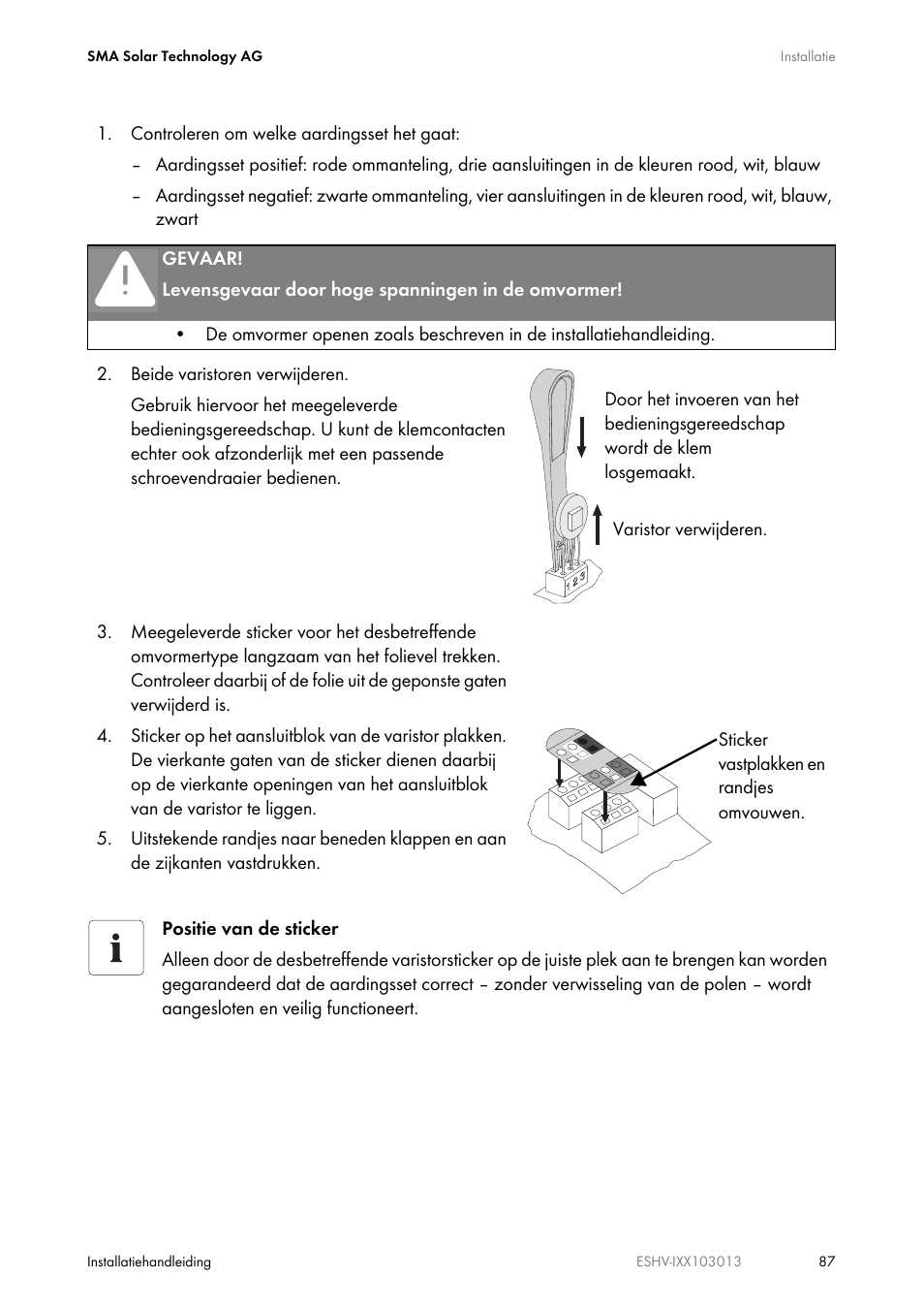 SMA ESHV-P-NR User Manual | Page 87 / 100