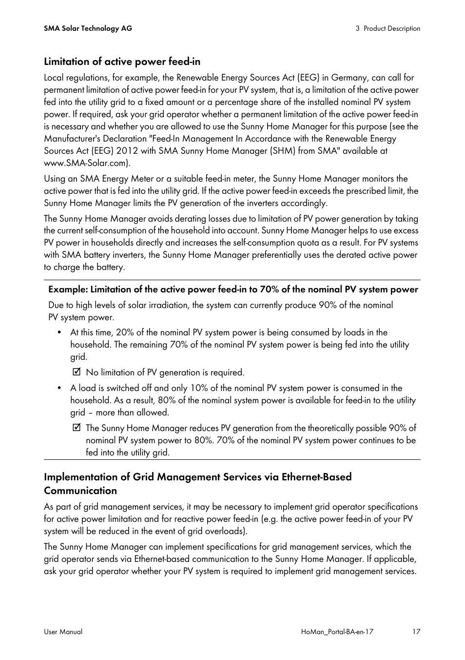 SMA SUNNY HOME MANAGER User Manual | Page 17 / 132